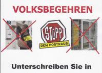 Volksbegehren "Stopp dem Postraub" vom 27.07.2009 bis 03.08.2009